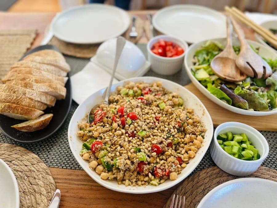 A shared meal on retreat day